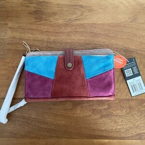 The Sak Multicolor Suede Clutch